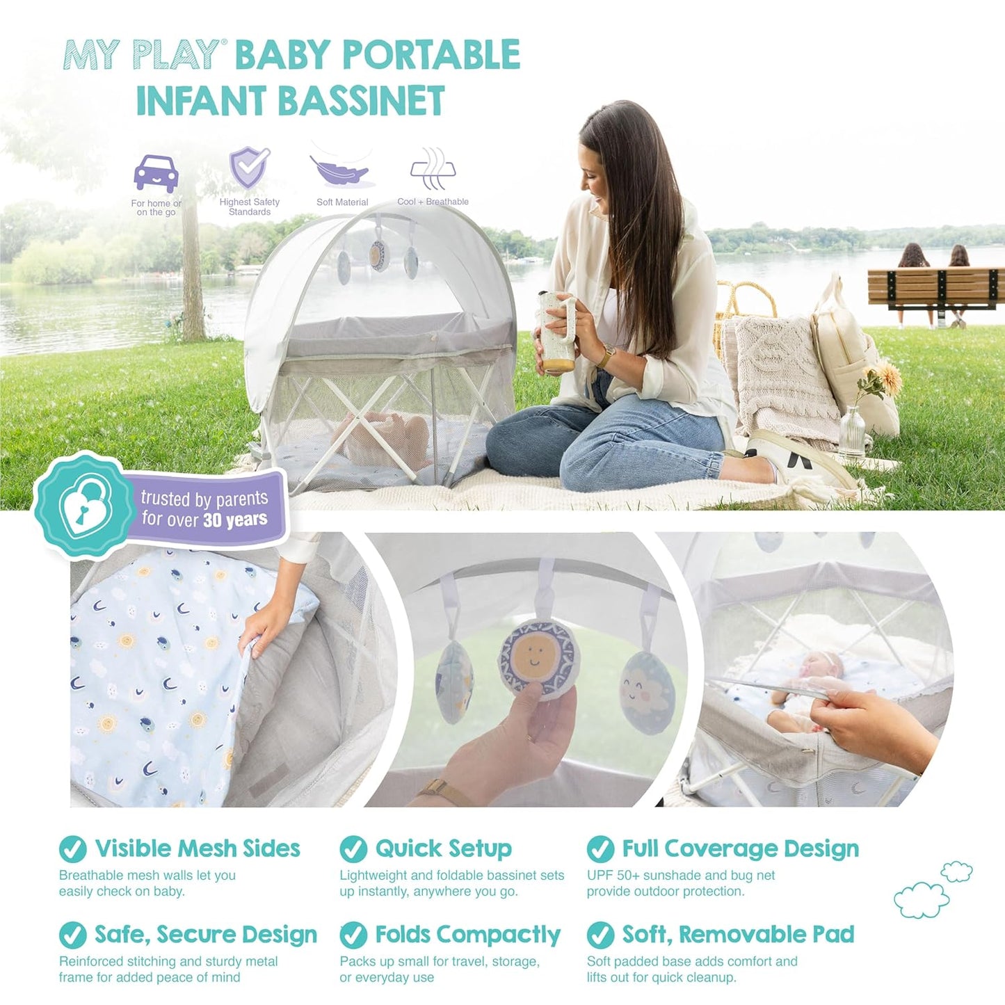 My Play Baby tragbarer Baby-Stubenwagen